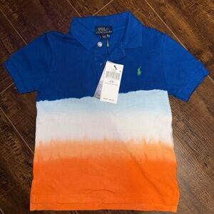 Polo by Ralph Lauren Kids Blue and Orange Gradient Polo